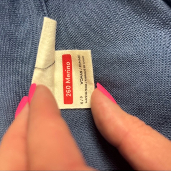 ICEBREAKER Women’s Blue Granary 260 Merino Long Sleeve 1/4 Zip Dress size Small - Picture 11 of 11